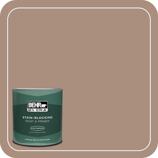BEHR ULTRA 1 qt. #BNC-13 Cozy Cocoa Extra Durable Semi-Gloss Enamel Interior Paint & Primer