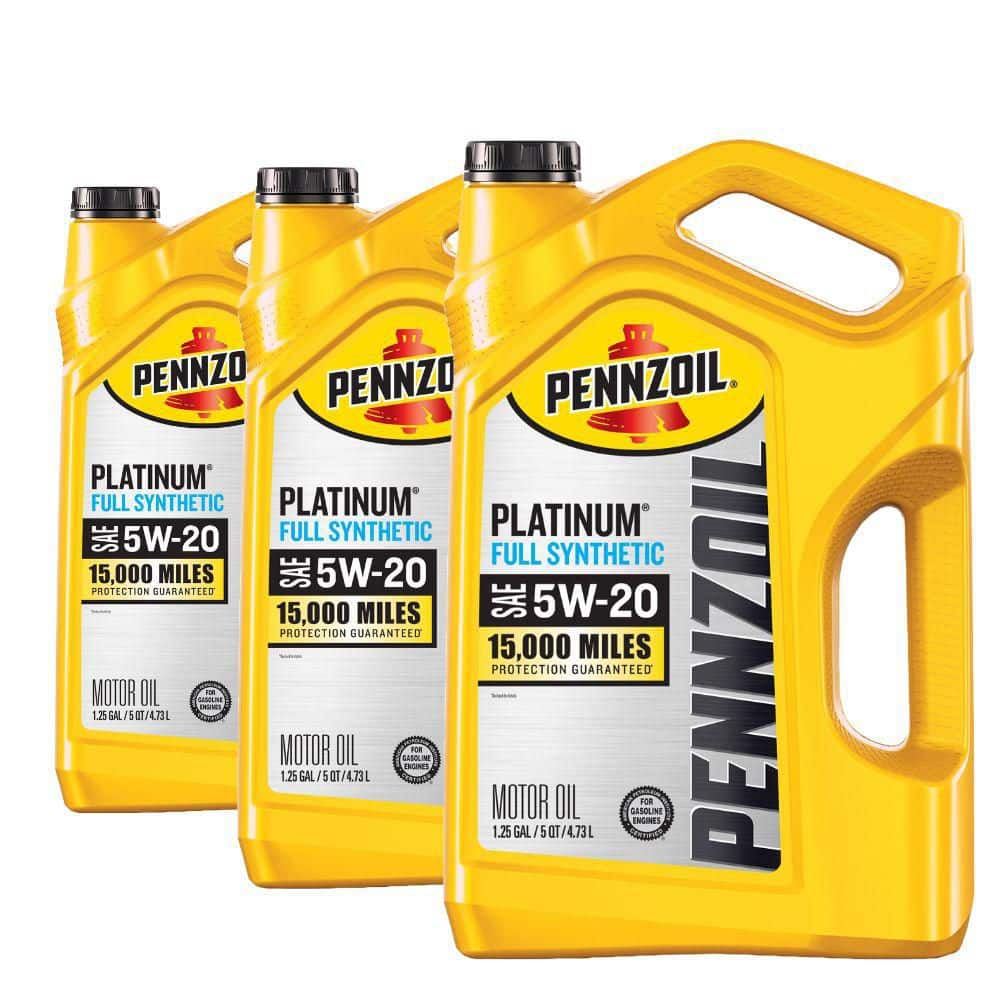 Pennzoil Platinum SAE 5W-20 Full Synthetic Motor Oil 5 qt. (Case