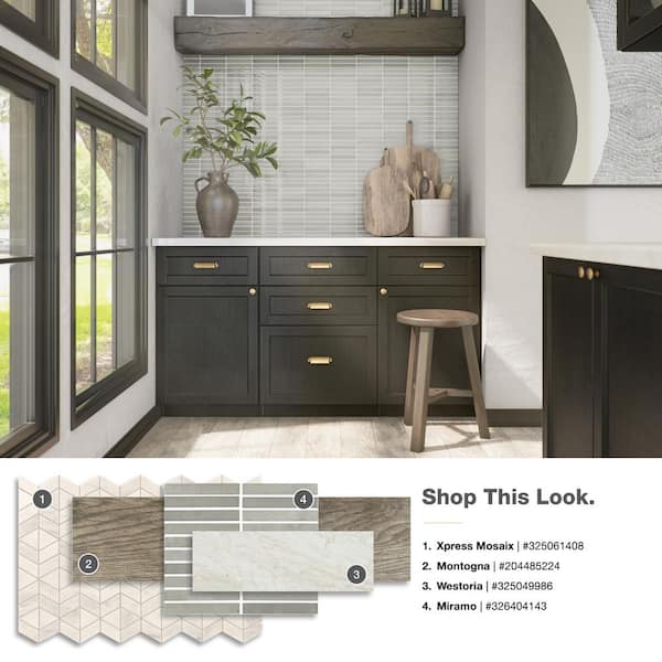 Daltile Xpress Mosaix Peel 'N Stick Frost White 18 in. x 12