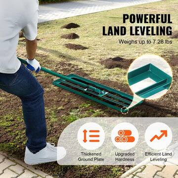 Lawn Leveling Rake 30 in. x 10 in. Level Lawn Tool Heavy-duty Lawn Leveler with 78 in. Steel Extended Handle Rake Suit