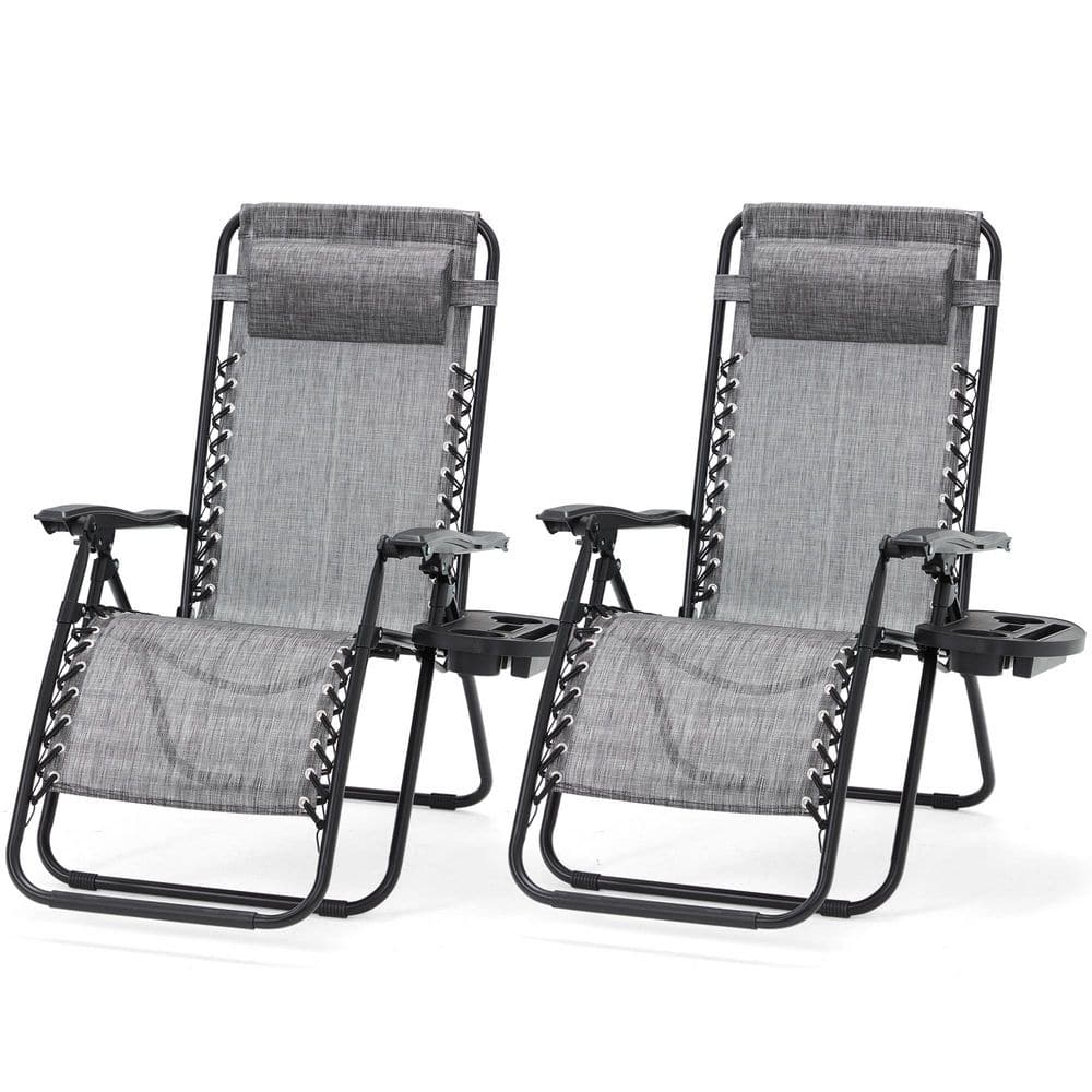 Zero Gravity Outdoor Lounge Chair (Set of 2) Outdoor Recliner Folding Patio
