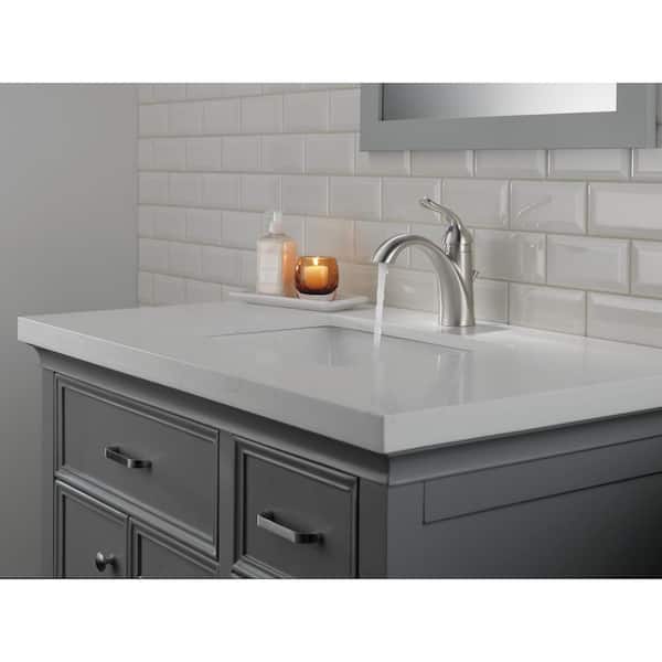 Lahara Single Hole Single-Handle Bathroom Faucet with Metal Drain Assembly in Stainless