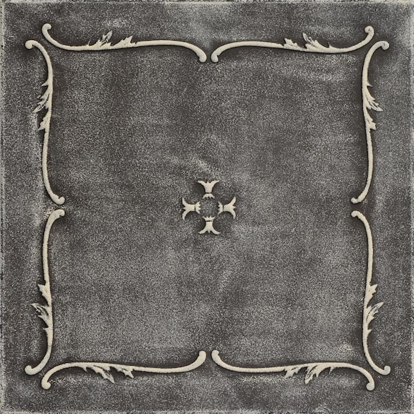 Spring Buds Brown Beige 1.6 ft. x 1.6 ft. Decorative Foam Glue Up Ceiling Tile (21.6 sq. ft. /case)