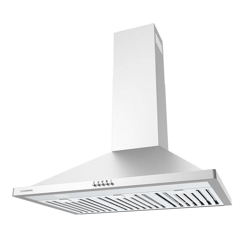 CIARRA 30 in. 450 CFM Convertible Smart Wall Mount Range Hood in Stainless  Steel with Voice and Touch Controls CAS75502W - The Home Depot