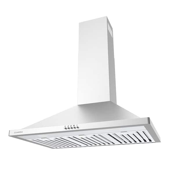 CIARRA 30 in. 450 CFM Convertible Wall Mount with Baffle Filters and LED  Light Range Hood in Stainless Steel CAS75302 - The Home Depot