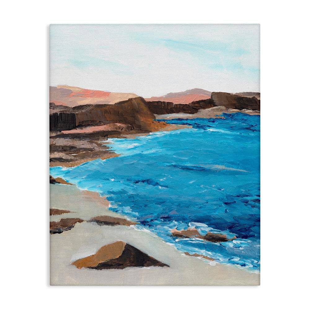 Red Mountain Beach by Nikita Jariwala Unframed Nature Graphic Art Print 20 in. x 16 in. price history on PriceWatchPro