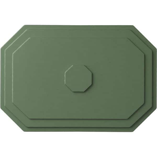 Ekena Millwork 25-1/4" W x 17-1/4" H x 1-3/4" Felix Urethane Ceiling, Hand-Painted Athenian Green