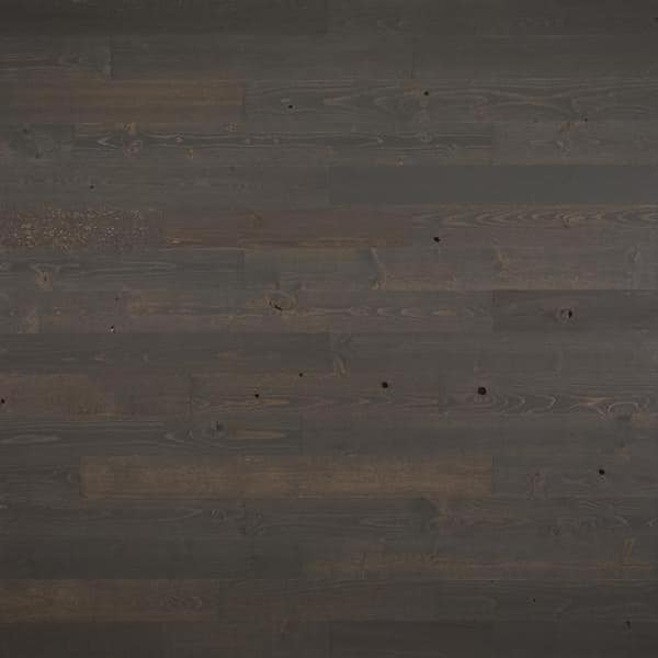Timberchic 1/8 in. x 3 in. x 12-42 in. Peel and Stick Dark Gray Wooden Decorative Wall Paneling (10 sq. ft./Box)