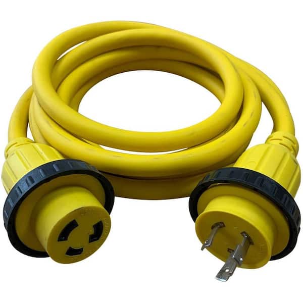 50 ft. 10/3 30 Amp 125-Volt Marine Shore Power Extension Cord