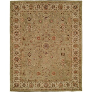 Green/Ivory 5 ft. x 8 ft. Area Rug