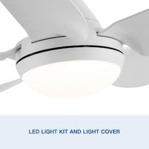 Atalanta 30 in. Indoor White LED Ceiling Fan with Reversible Motor and Dimmable