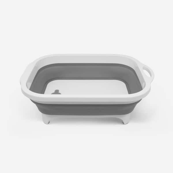 Cook Pro 16.25 in. x 11.75 in. x 1.875 in. Rectangular Gray Silicone Serving Tray (Set of 1)