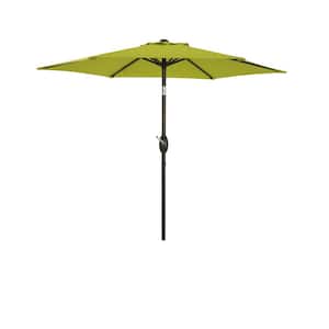 7.5 ft. Polyester Market Patio Umbrella in Lemon Green