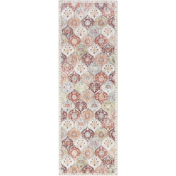 2' x 6' Trellis Washable Non-Slip Runner Rug
