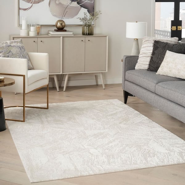 Desire Ivory 6 ft. x 9 ft. Abstract Contemporary Area Rug