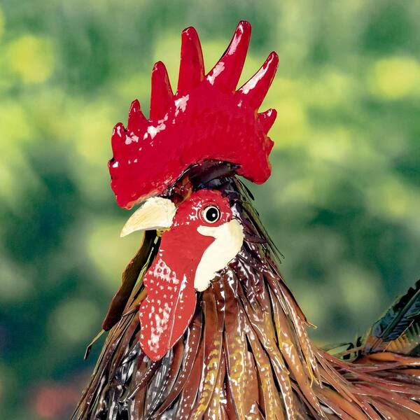 Zaer Ltd. International 29 in. Tall Iron Painted Rooster &quot