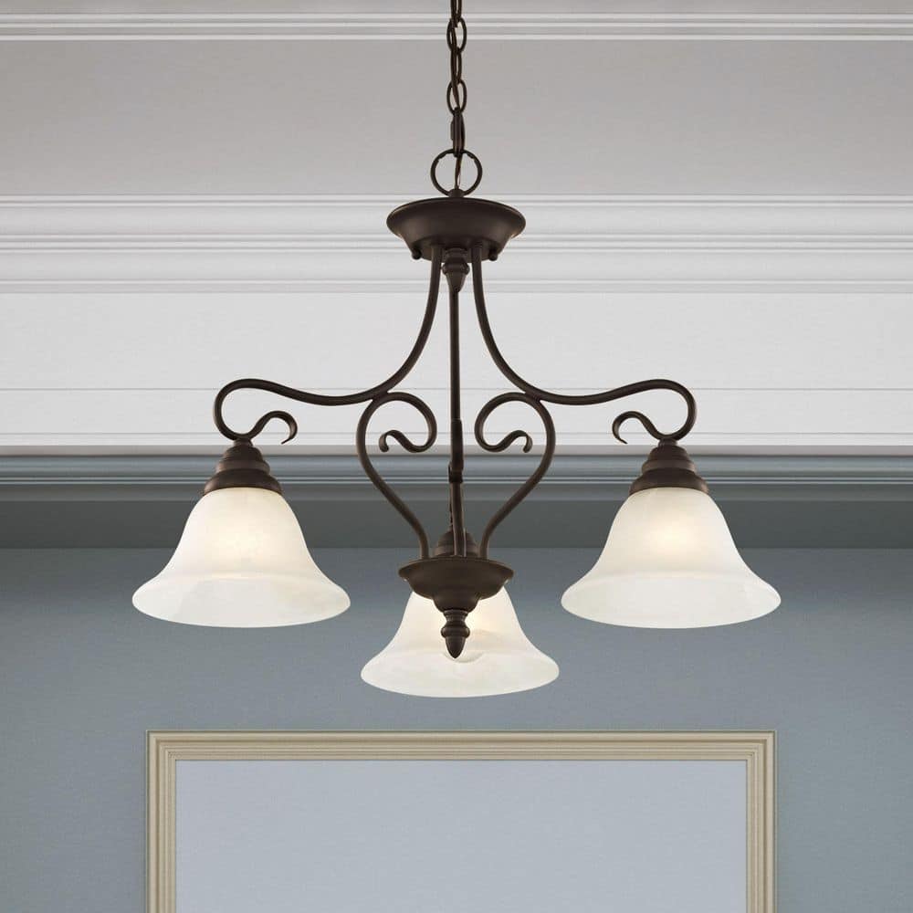 Garrett 3 Light Bronze Convertible Dinette Chandelier/Ceiling Mount price history on PriceWatchPro