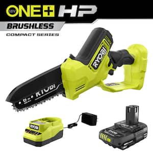 ONE+ HP 18V Brushless 6 in. Battery Compact Pruning Mini Chainsaw with 2.0 Ah Battery and Chainsaw