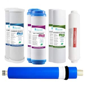 1-Year Replacement Water Filter Cartridge Set for 5-Stage RO System - 100 GPD