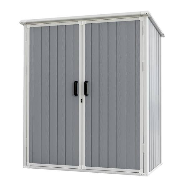 Reviews for Sizzim 5 ft. W x 3 ft. D Gray Outdoor Resin Storage Plastic