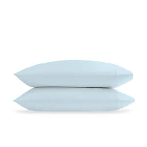Light Blue Solid 100% Organic Cotton, King, Smooth and Breathable, Super Soft Pillowcases, Pack of 2