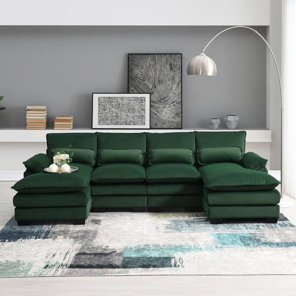 Velvet modern sectional hotsell