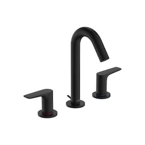 Logis 8 in. Widespread Double Handle Bathroom Faucet in Matte Black