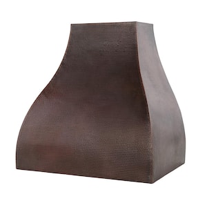 Premier Copper Products 36 inch 735 CFM Hammered Copper Wall Mounted Campana Range Hood with Screen Filters HV-CAMPANA36-C2036BP