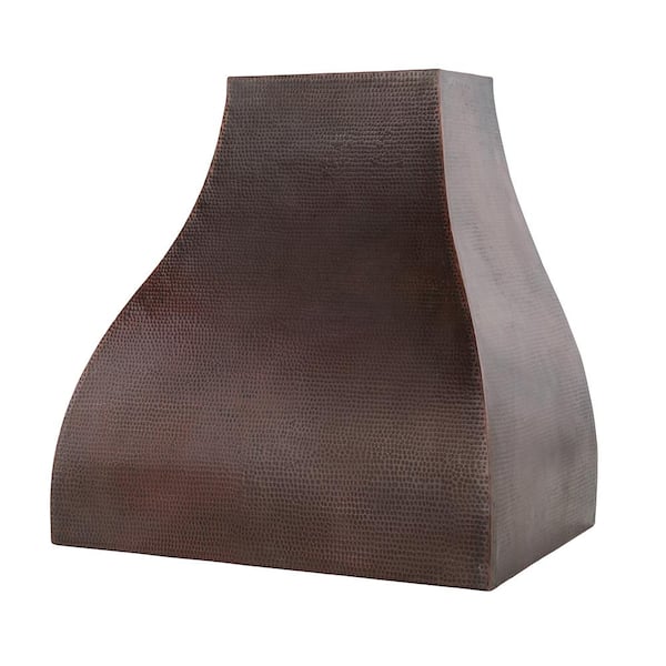 Premier Copper Products Campana 36 in. 735 CFM Wall Mounted in Hammered Copper Range Hood with Slim Baffle Filters
