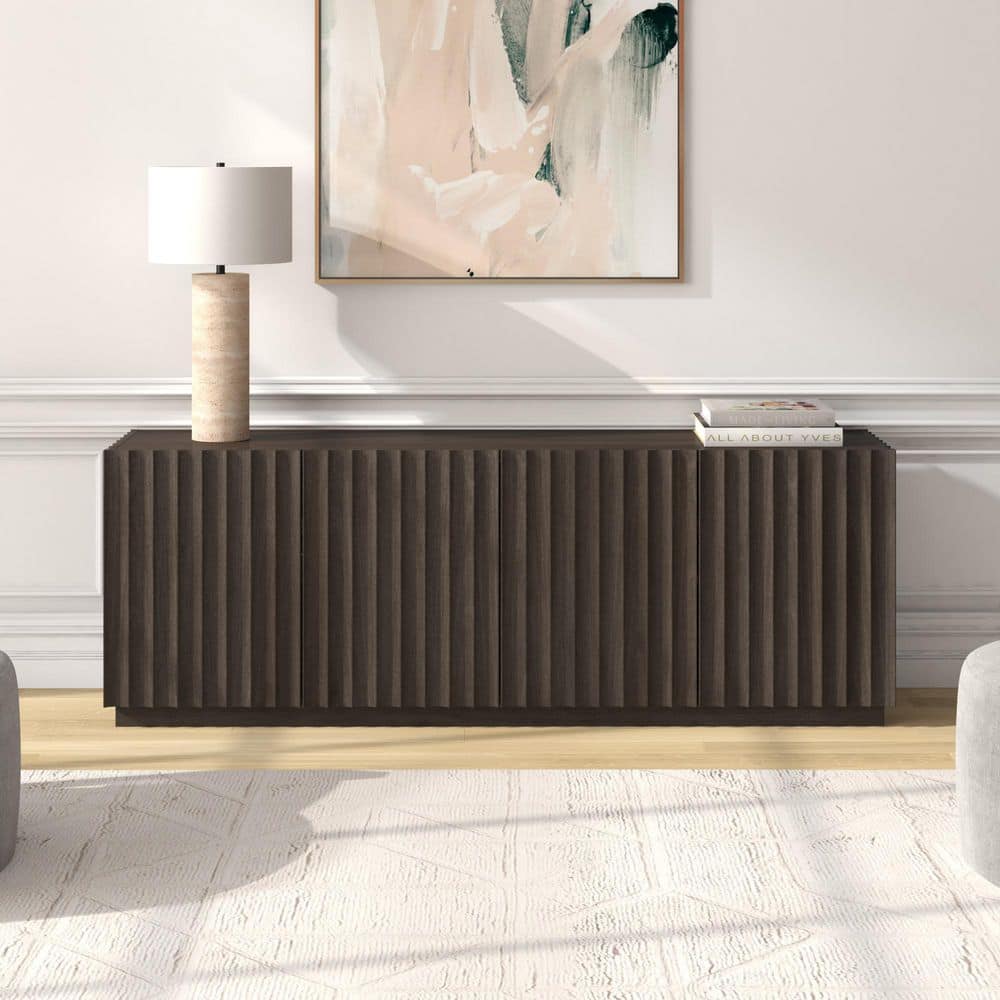 Meyer&Cross Marion 68 in. Brown Oak TV Stand Fits TV's up to 75 in
