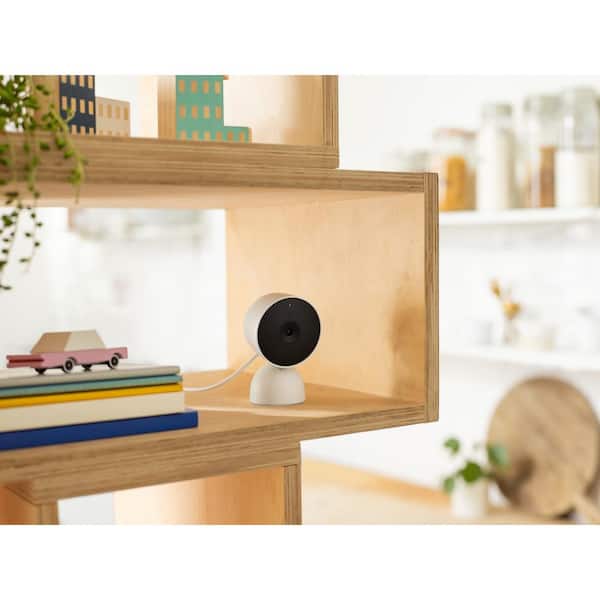 Google Nest Cam - Indoor Wired Smart Home Security Camera - Snow