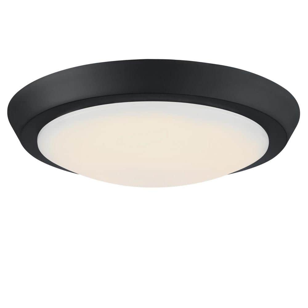 Westinghouse 11 in. 20-Watt Matte Black Integrated LED Flush Mount ...