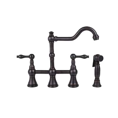 Bronze Bridge Kitchen Faucets Kitchen Faucets The Home Depot