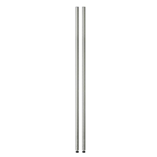 Honey-Can-Do 30 in. H Pole with Leg Levelers in Chrome (2-Pack)