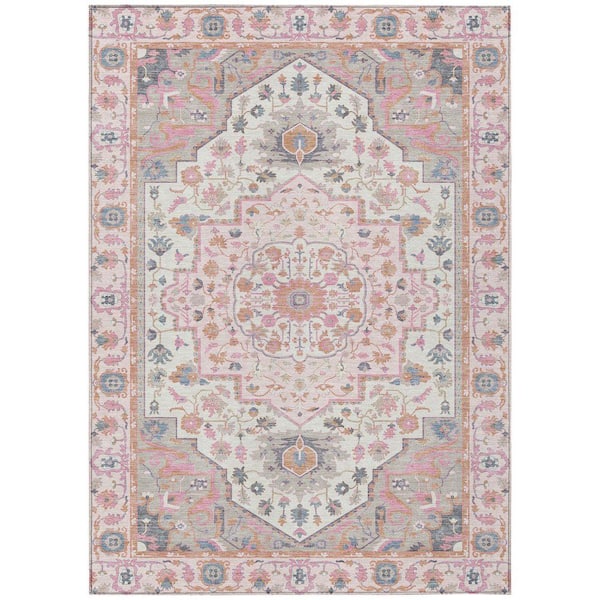 Chantille Machine Washable Indoor/Outdoor Abstract ACN2674 Pink 10 ft. x 14 ft. Area Rug