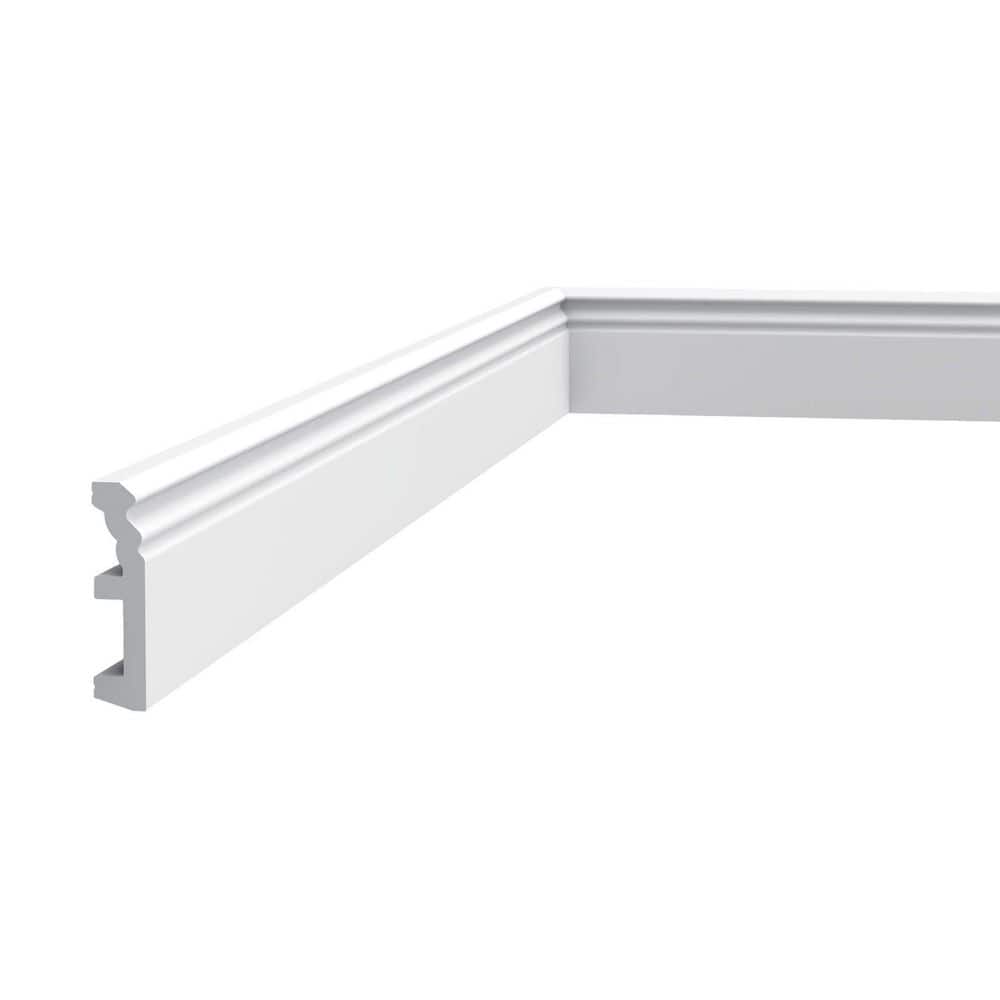 Primed White High Impact Polystyrene Baseboard Moulding Set
