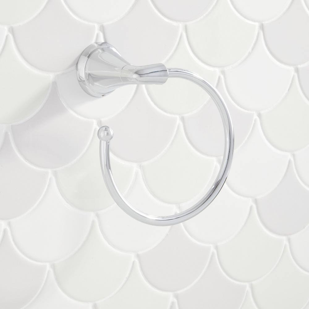 Polished Chrome Wall Mounted Circular Towel Ring