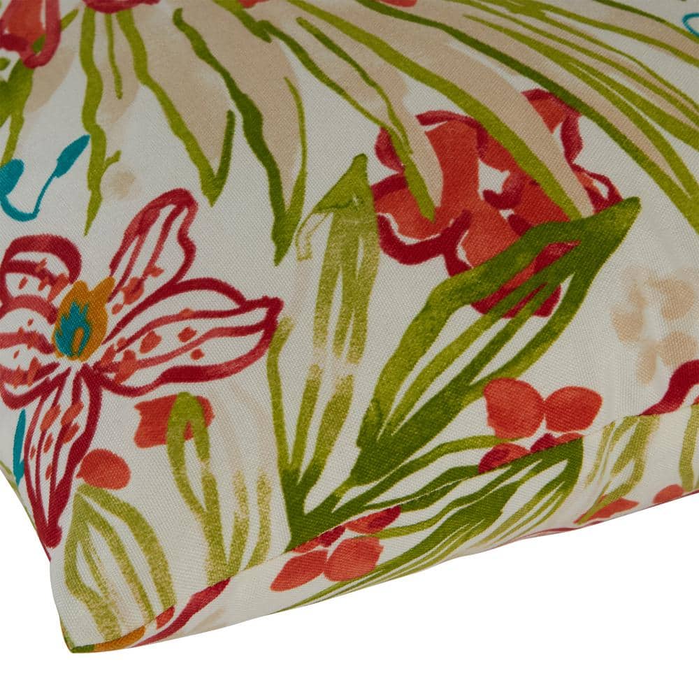 Breeze Floral Weather-Resistant Outdoor Throw Pillow Set, 19x12 in
