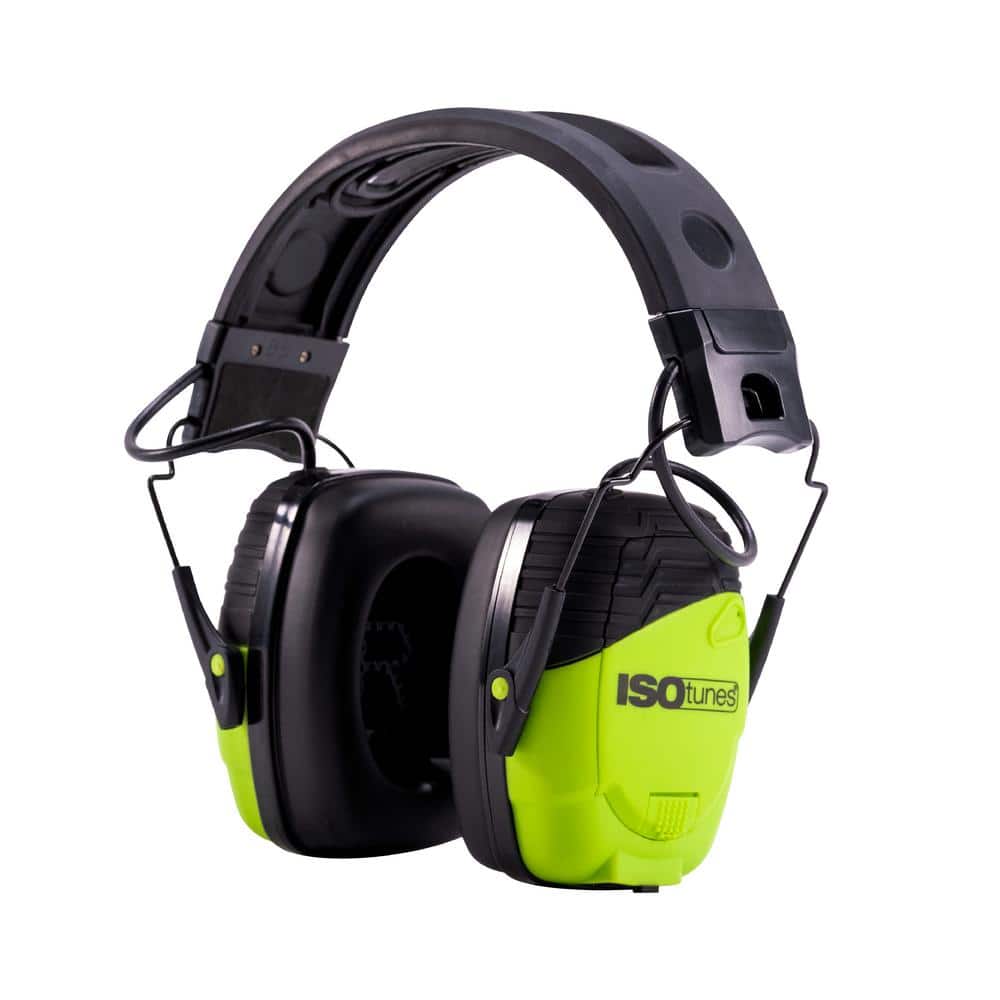 ISOtunes Link Aware Bluetooth Earmuff Hearing Protector 25 dB NRR, OSHA  Compliant Ear Protection, Bright Green IT-34 The Home Depot