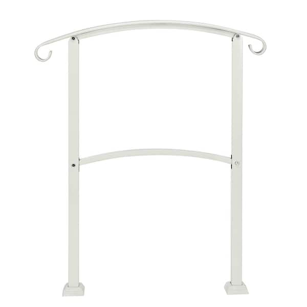 Karl home Transitional Handrail Stair Railing Fits Level Surface Fit 1-Step to 3-Steps