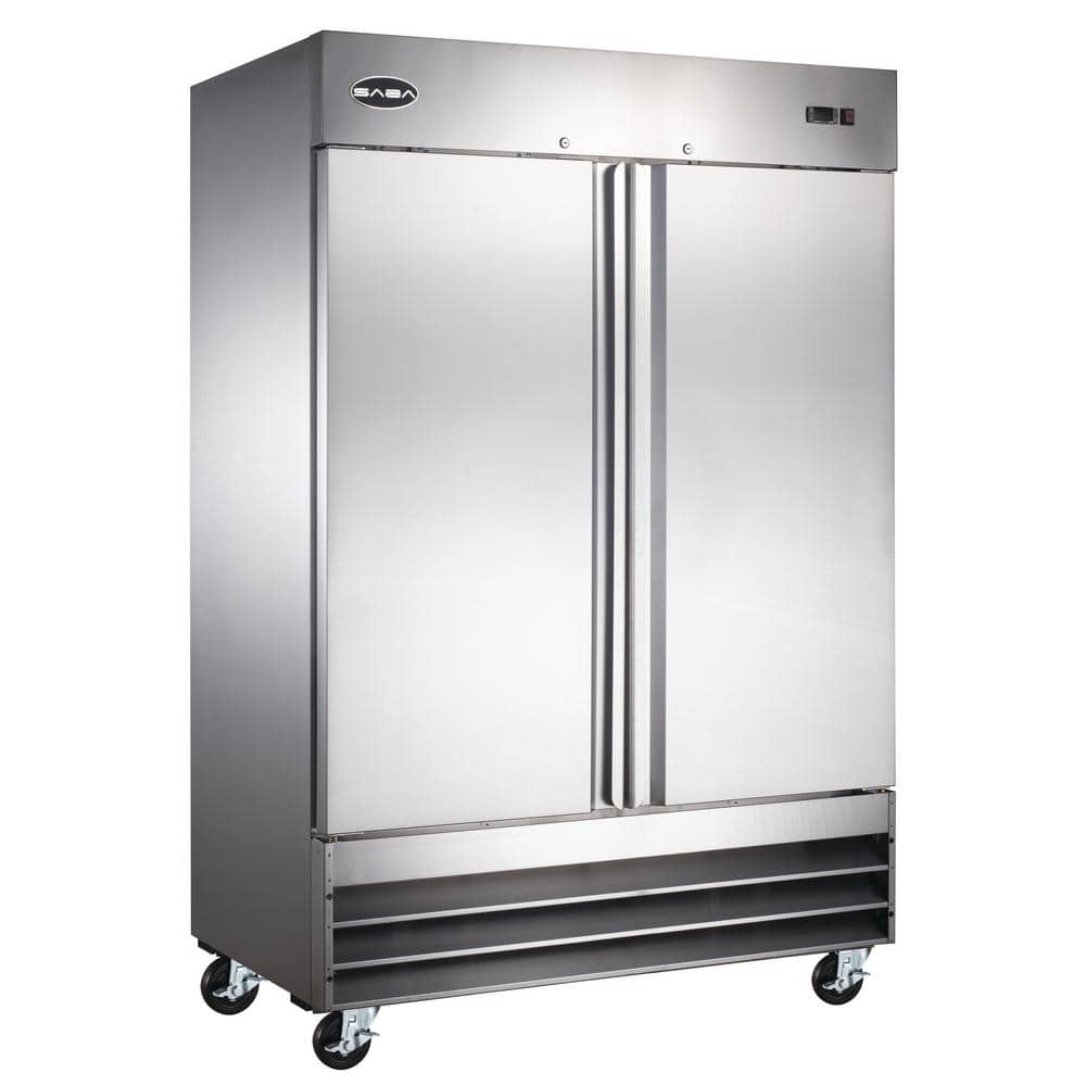 stainless steel upright freezer with reversible door