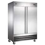 47.0 cu. ft. Two Door Commercial Reach In Upright Freezer in Stainless Steel
