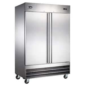 54 in. W 47 cu. ft. Two Door Commercial Reach In Upright Refrigerator in Stainless Steel