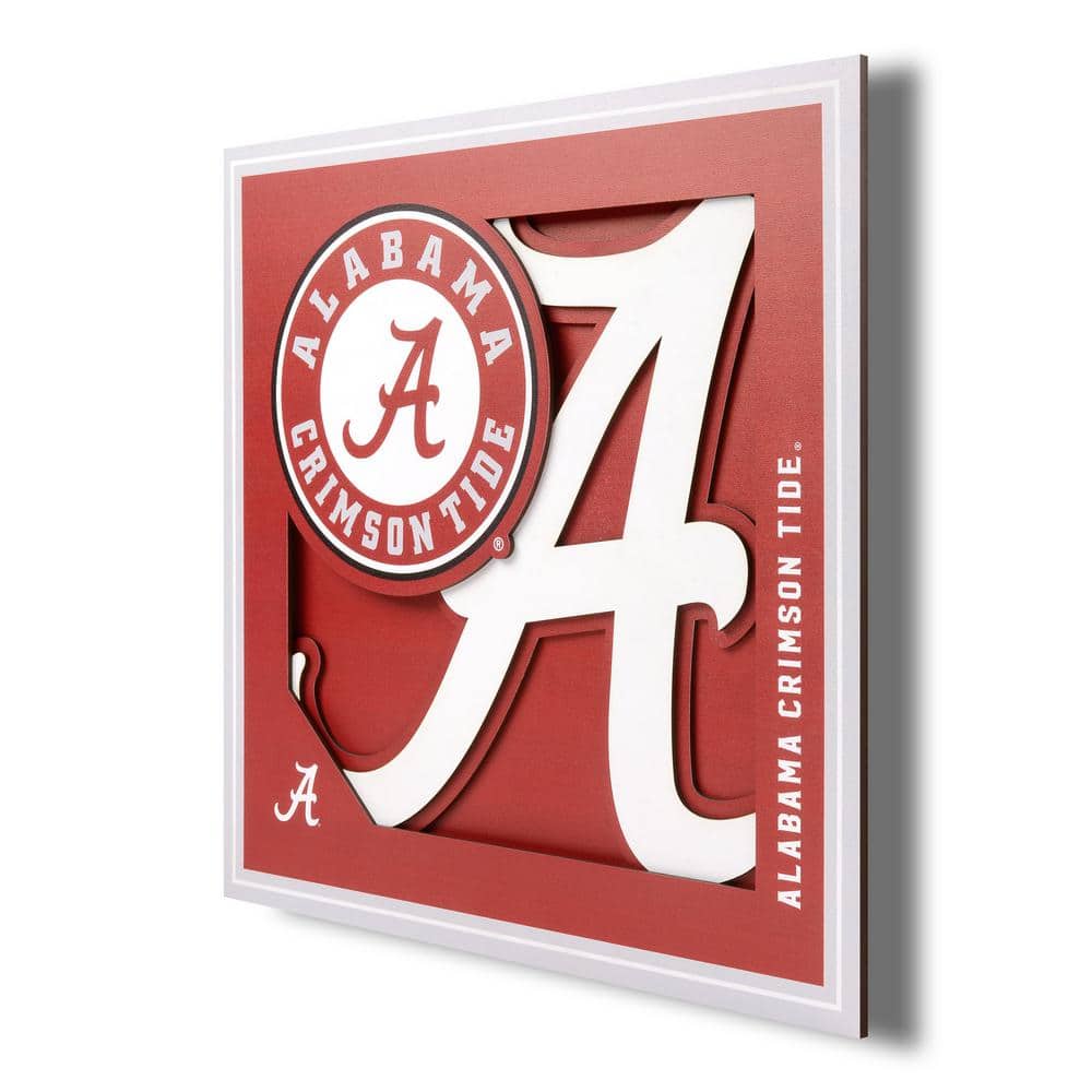 NCAA Alabama Crimson Tide 3D Logo Series Wall Art - 12x12 2506654 - The  Home Depot