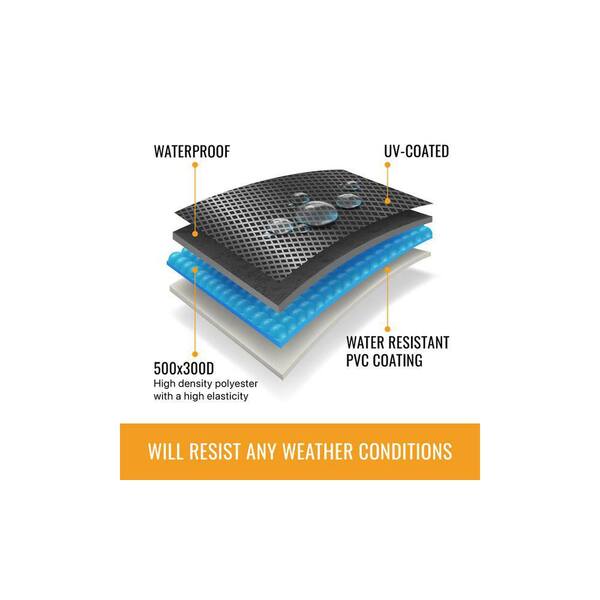 thumbnail image 2 of 30-65 Inch Outdoor Waterproof TV Cover – Weatherproof 600D Oxford – Black 2 of 6