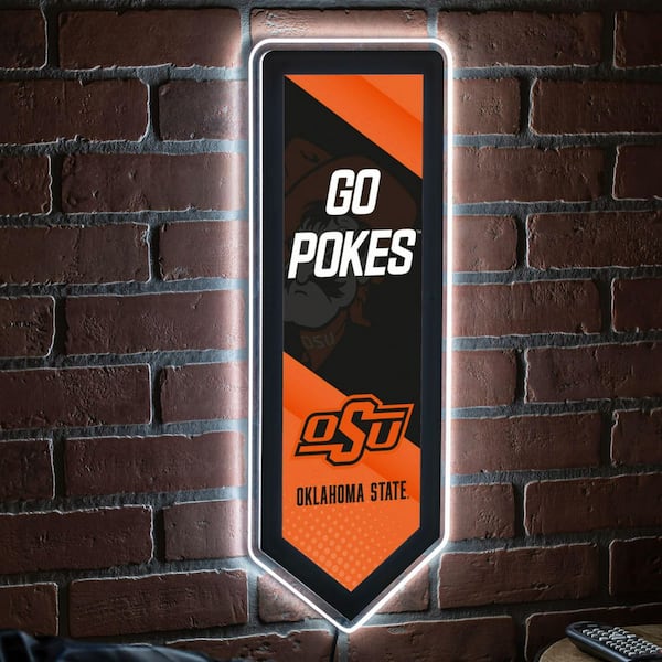 Evergreen Oklahoma State University Pennant 9 in. x 23 in. Plug-in LED Lighted Sign