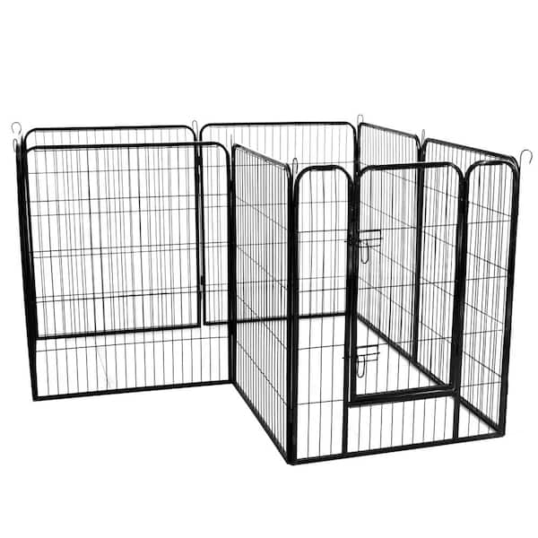 Tatayosi Large Outdoor Metal Puppy Dog Run Fence/Iron Pet Playpen - The Home Depot