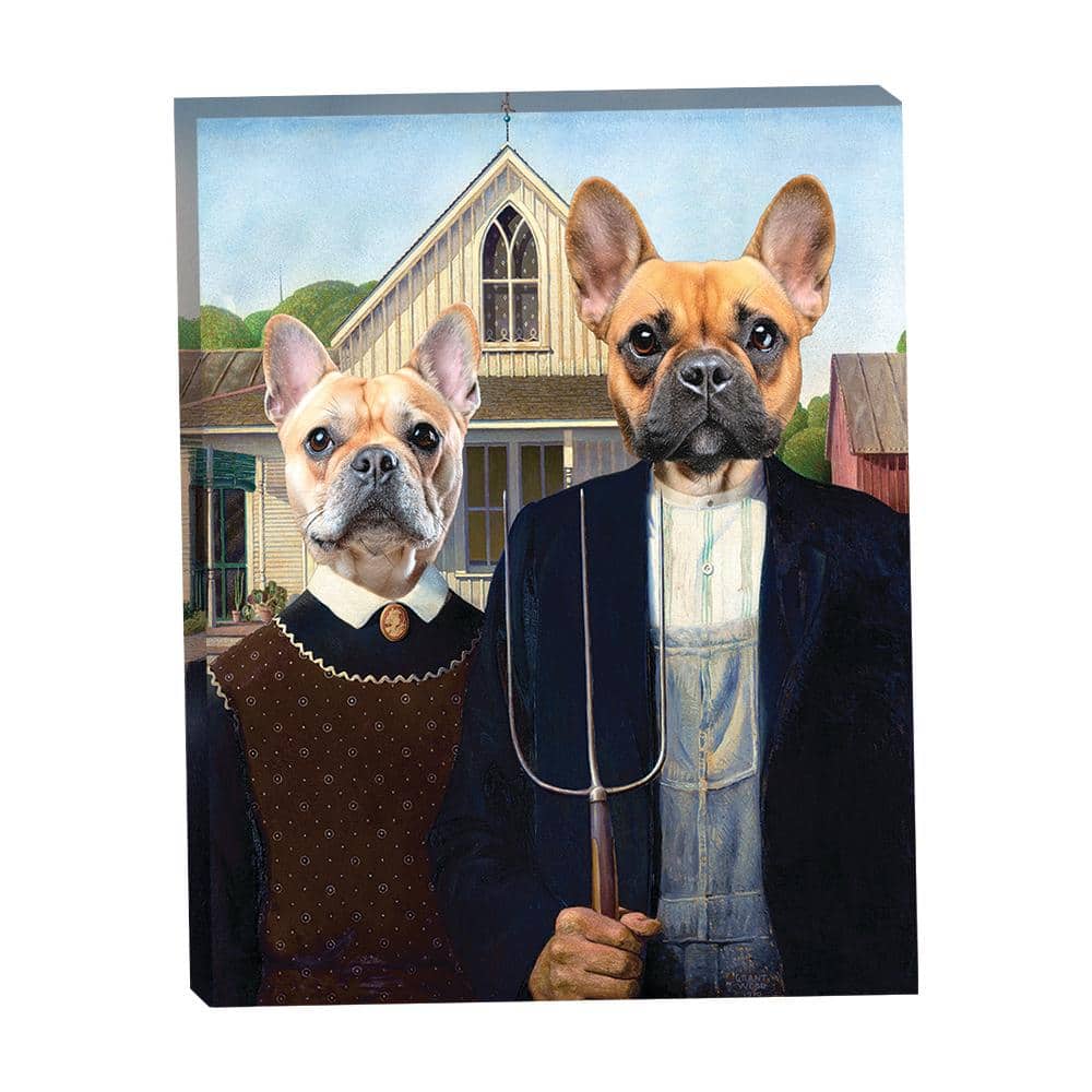 VENICE BEACH Collections French Bulldog American Gothic Farmers by