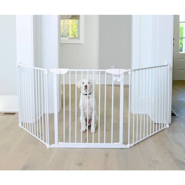 Cardinal Gates XpandaGate 29.5 in. H x 100 in. W x 2 in. D Expandable Pet  Gate in White EX100-W-P - The Home Depot