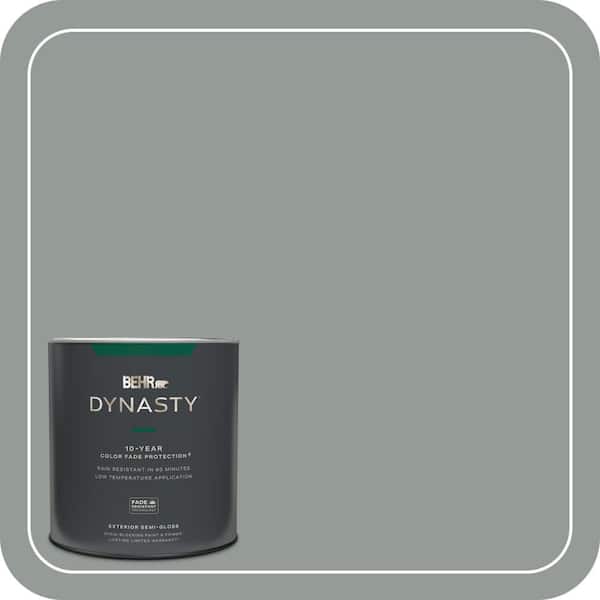 BEHR DYNASTY 1 qt. #BXC-66 Dusk Blue Semi-Gloss Enamel Exterior Stain-Blocking Paint & Primer